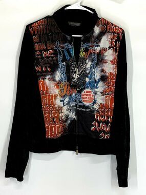Metric Full Zip Velour Graphic Sweatshirt Youth Size XL
